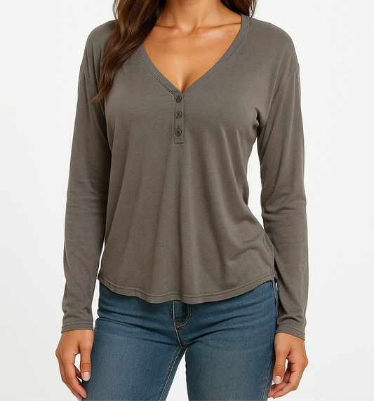 Long soft buttoned shirt