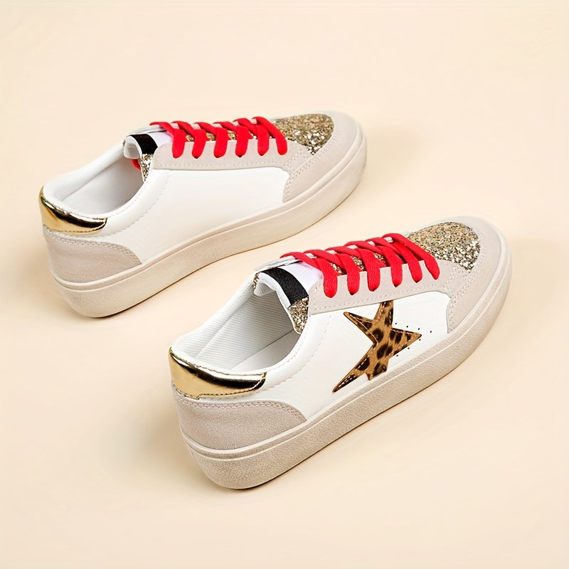 Sneakers with glittering stars