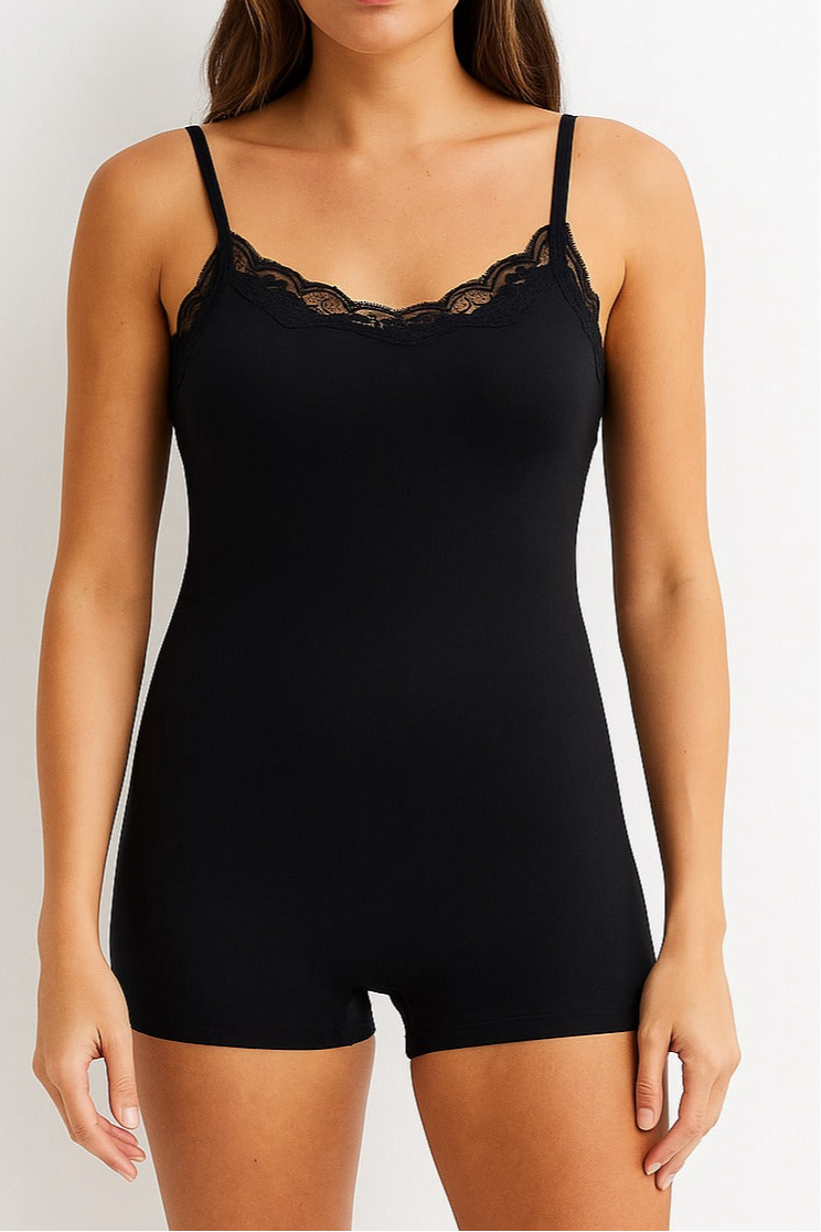 Overall with lace decorations