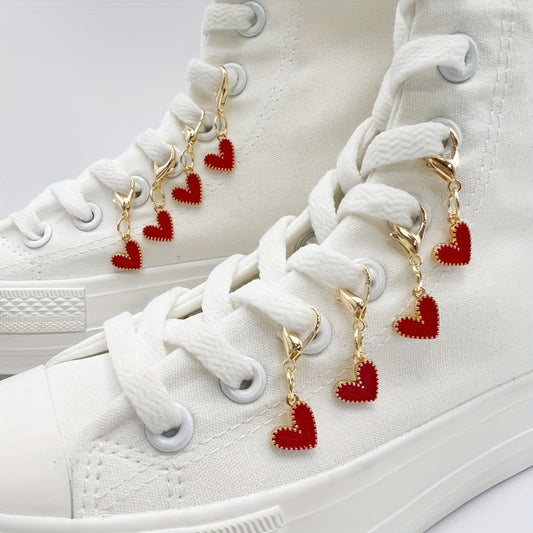 Heart pendants accessories for shoes