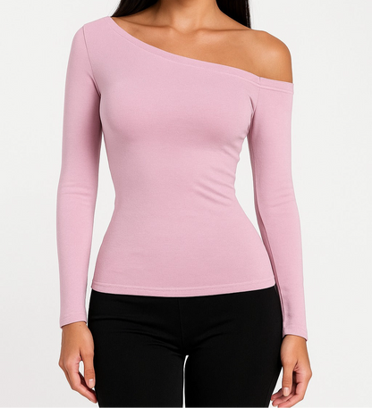 Half shoulder long shirt
