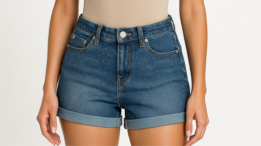 Shiny short jeans