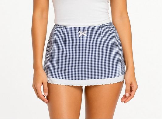 Aesthetic plaid skirt