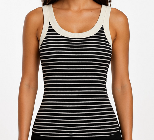 Basic striped tank top