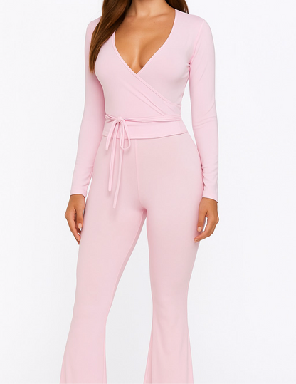 A set of folding tights and a shell top