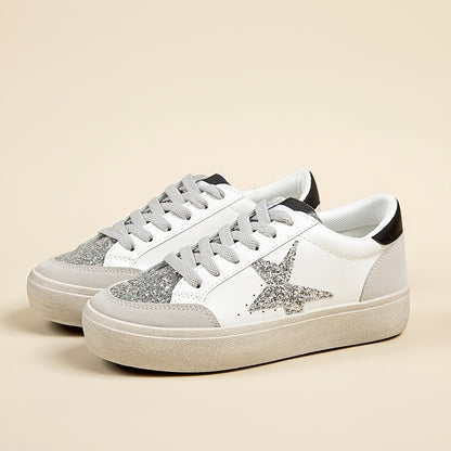 Sneakers with glittering stars