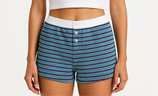 Short striped buttons