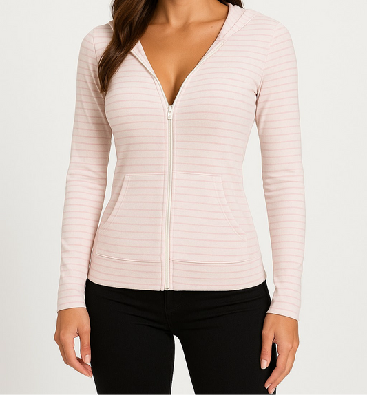 Delicate soft striped sweatshirt