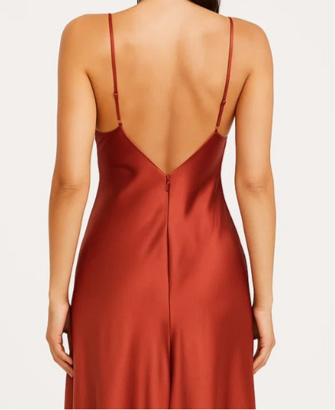 Classic satin triangle dress