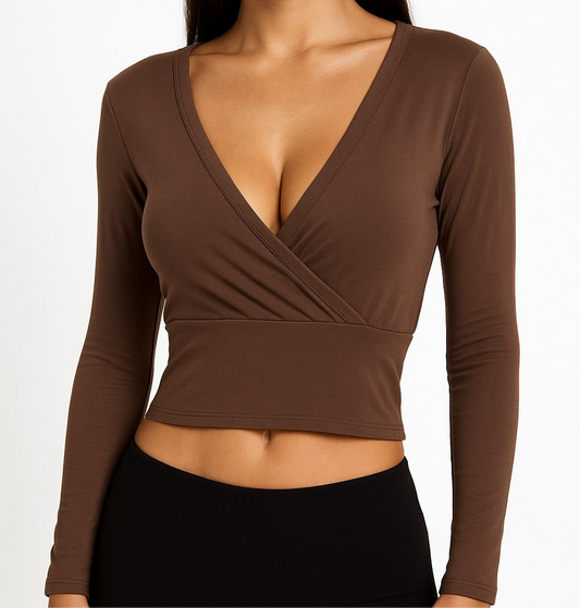 Long wrap shirt