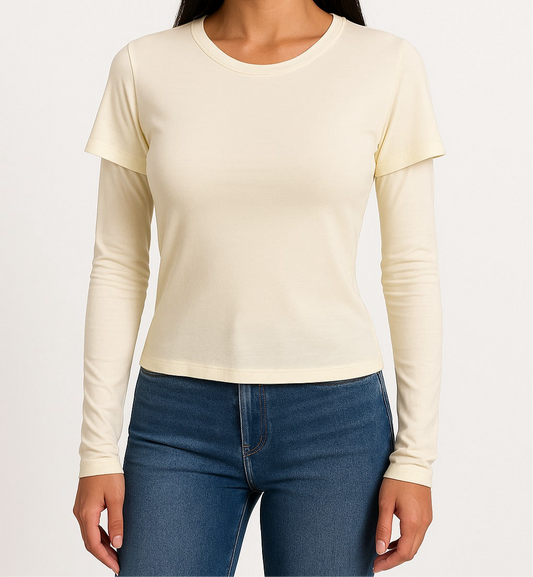 Long shirt like two layers