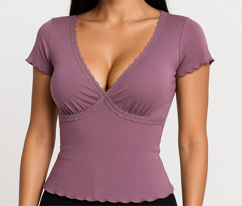 Lace triangle shirt