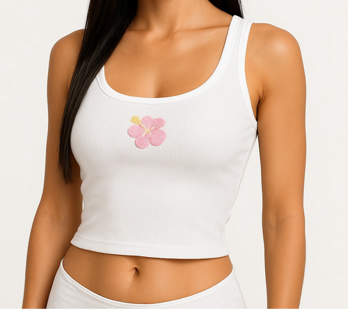 Basic flower tank top