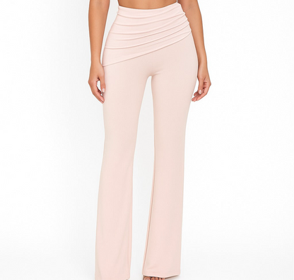 Tights with folds at the waist