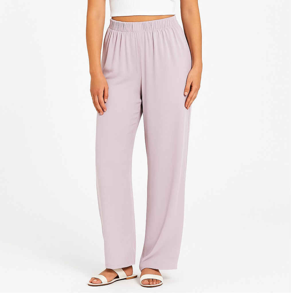 Elastic high waist pants