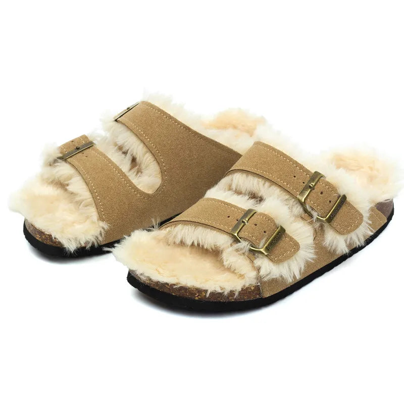Extra furry sandals