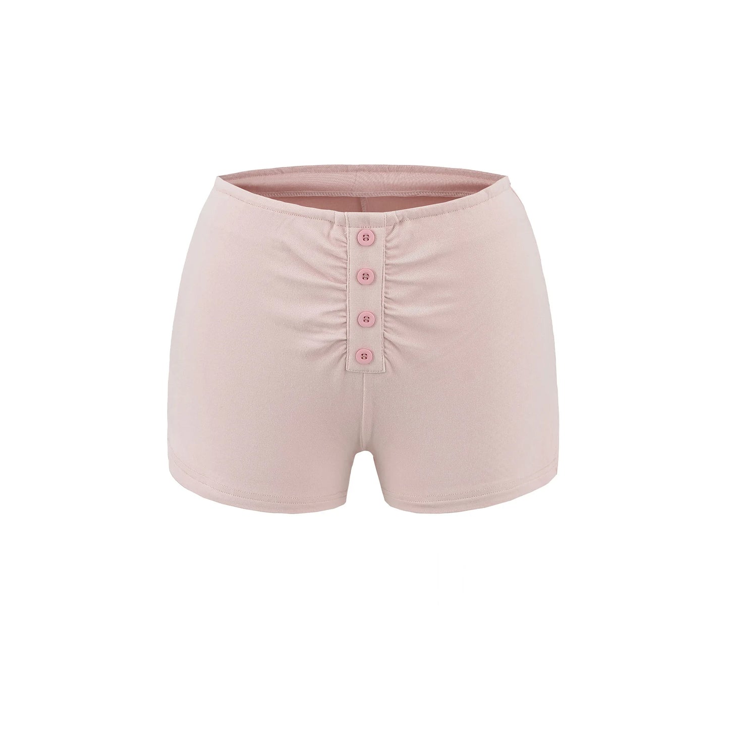Pajama shorts with buttons