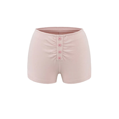 Pajama shorts with buttons