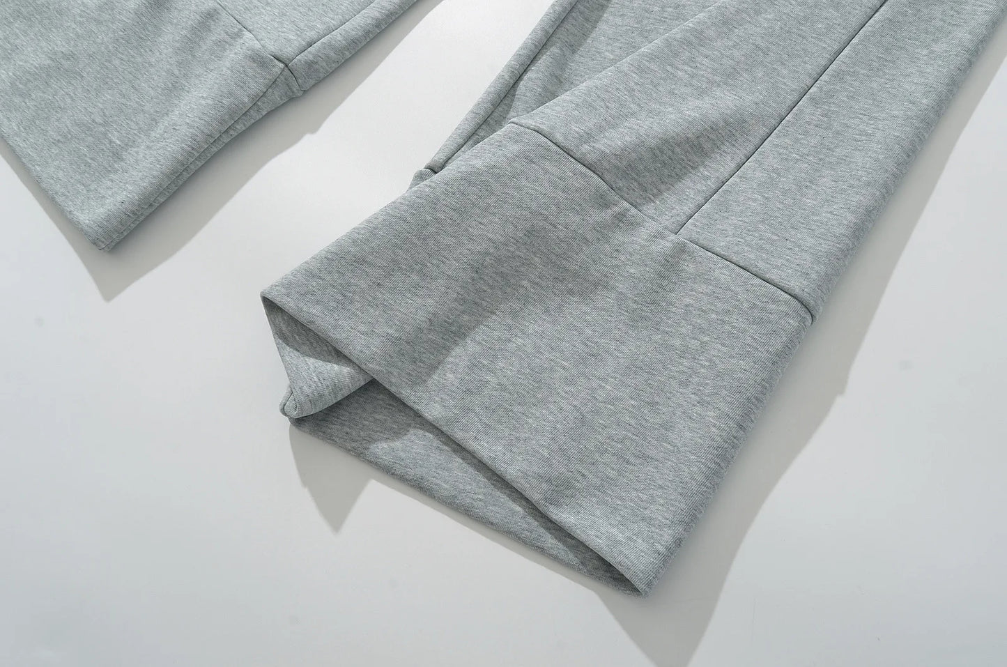Sweatpants with folded rubber
