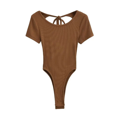 Bodysuit with open tie back