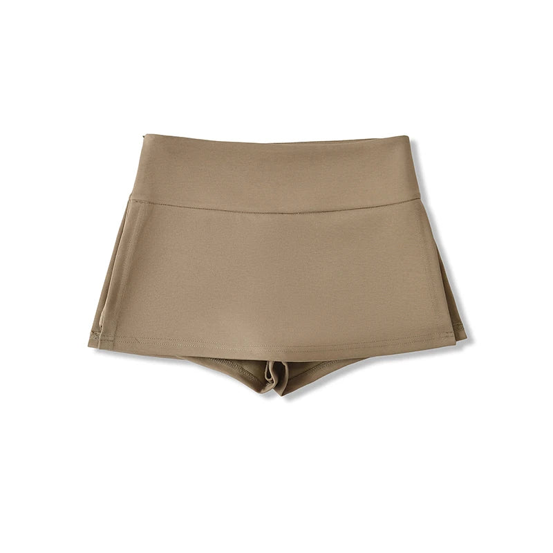 Mini skirt with trousers