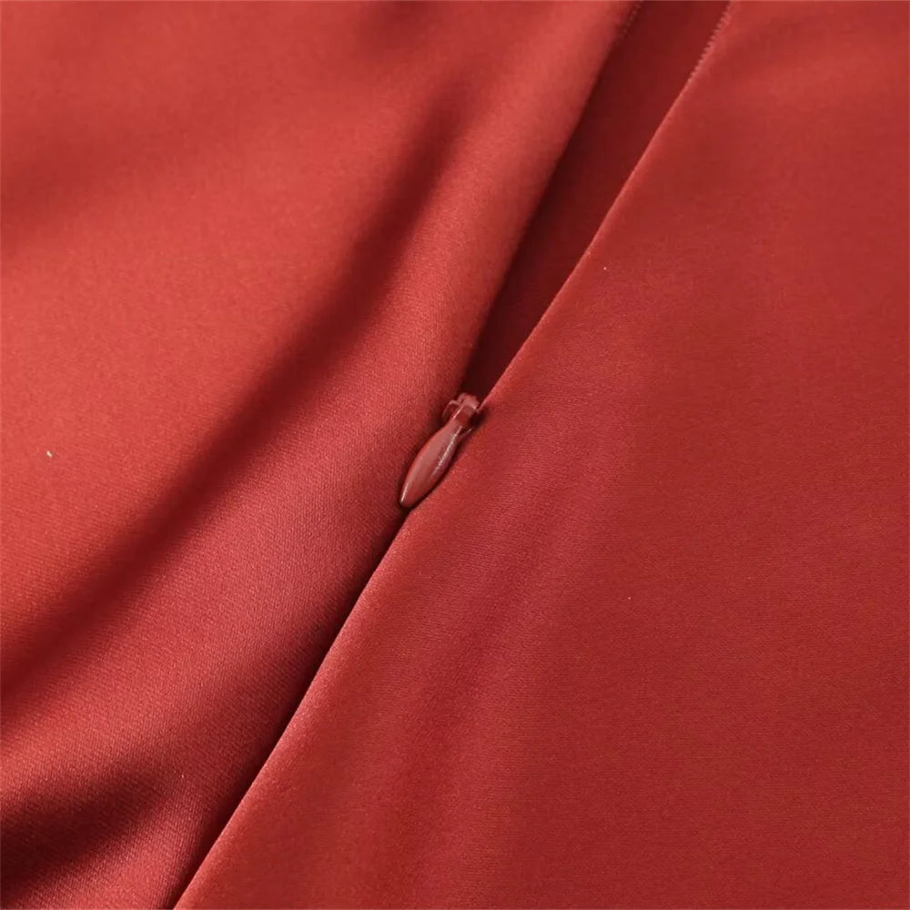 Classic satin triangle dress