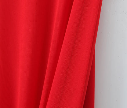 Red dress with a small flower
