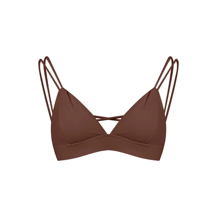 X-back triangle sports bra