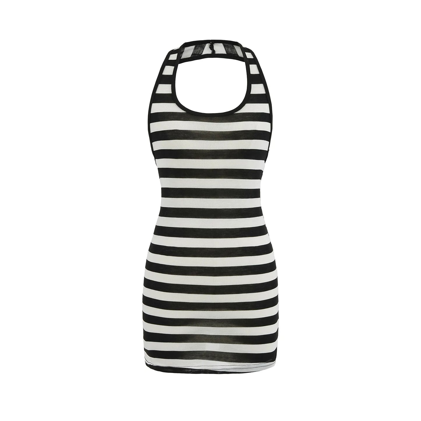 Striped collar dress