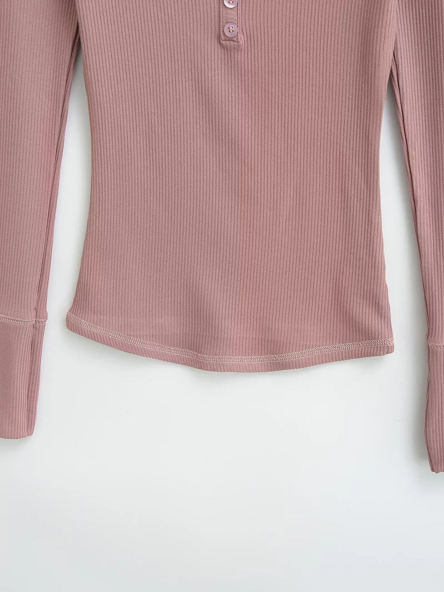 Half-open button-down shirt