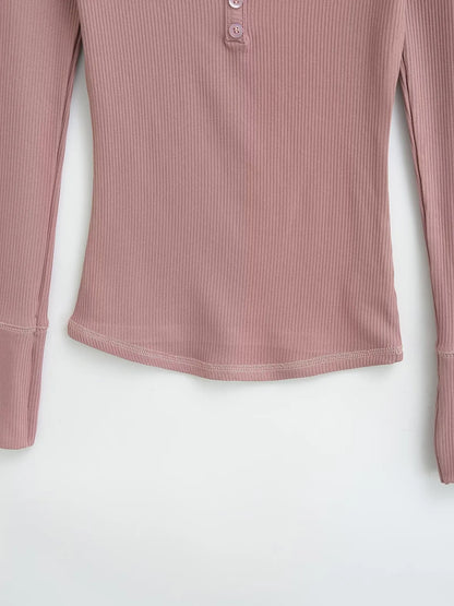 Half-open button-down shirt
