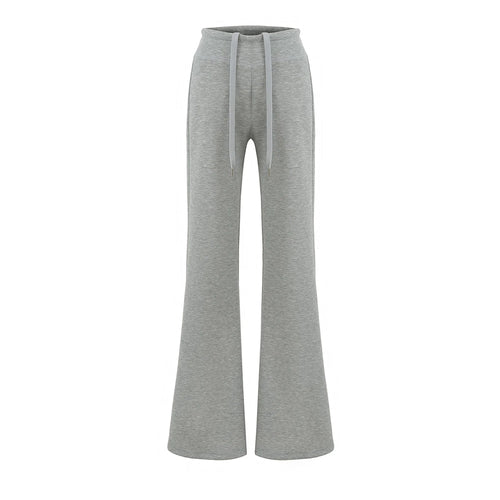 Soft, flared pants with the option of folding into a low cut