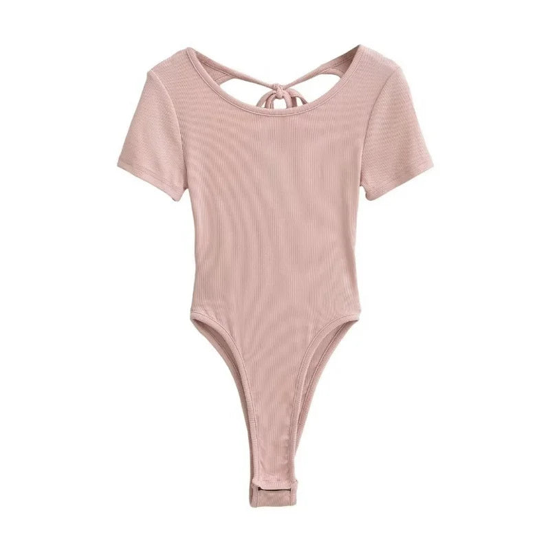 Bodysuit with open tie back