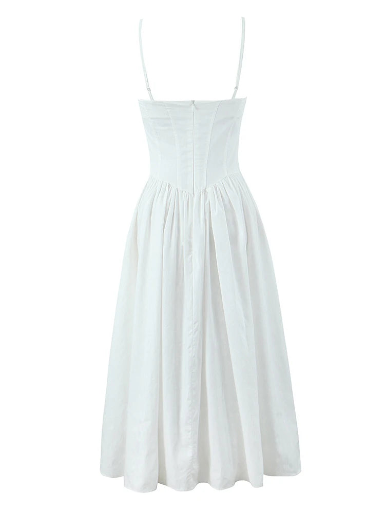 A dress with a classic neckline