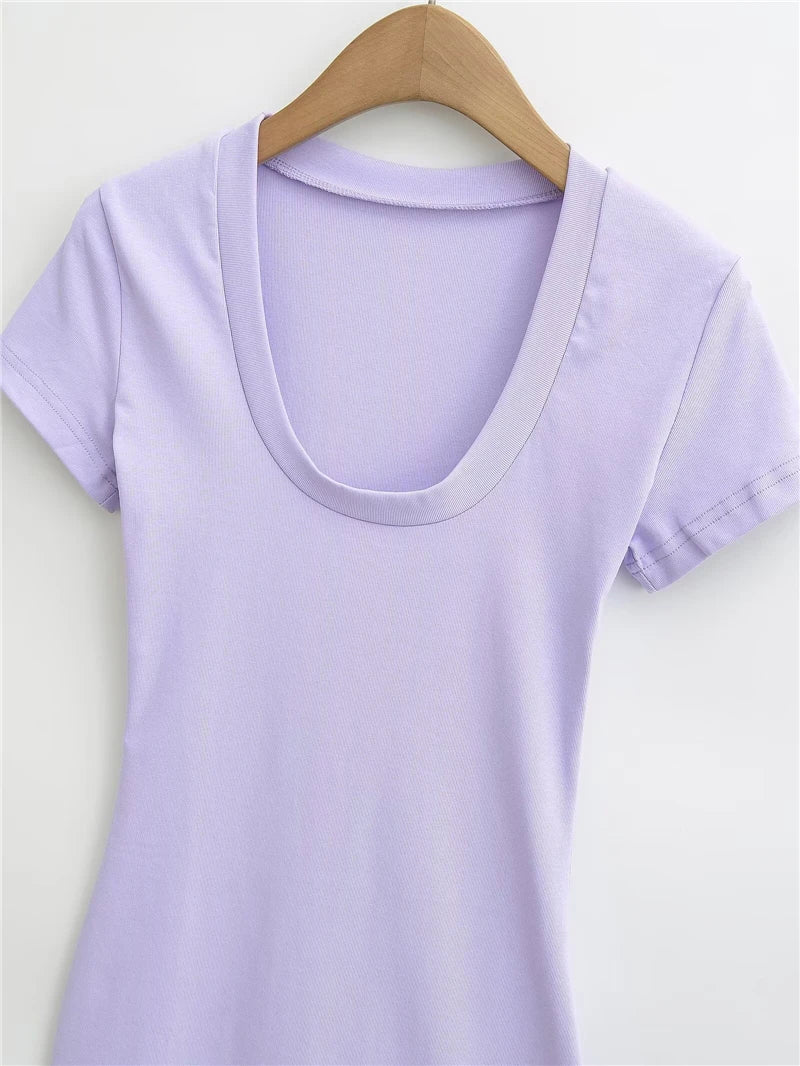 Basic round neckline dress