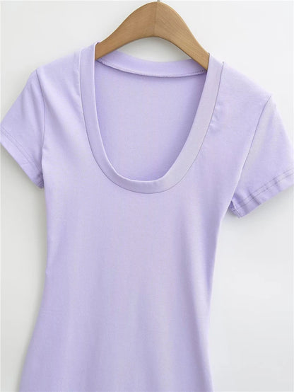 Basic round neckline dress