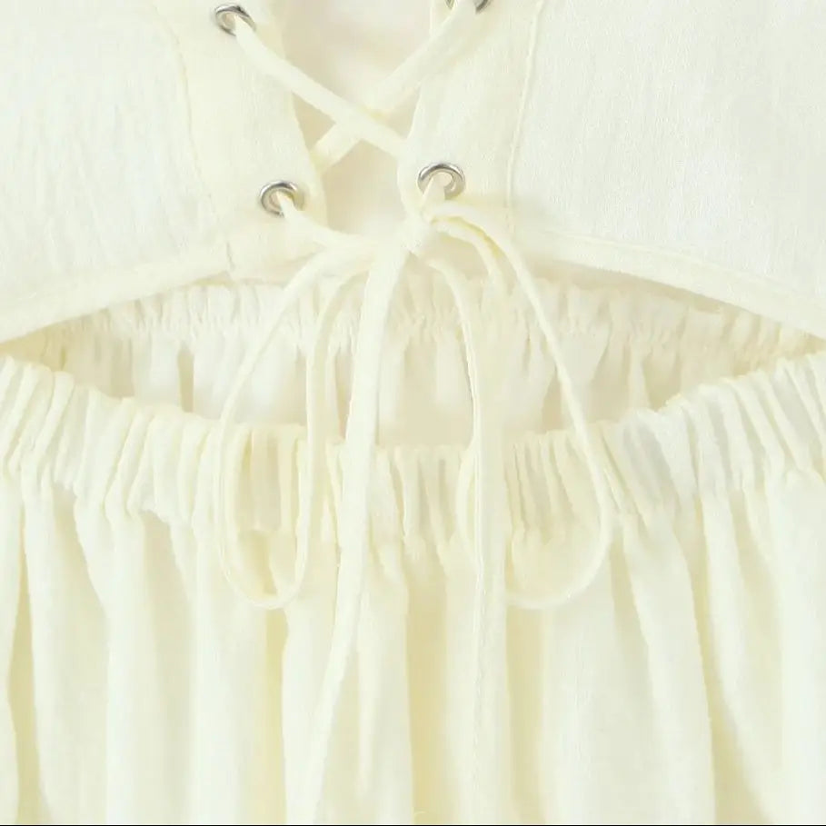 Mini dress with tie back