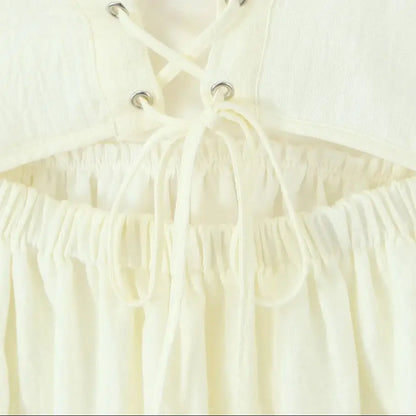 Mini dress with tie back