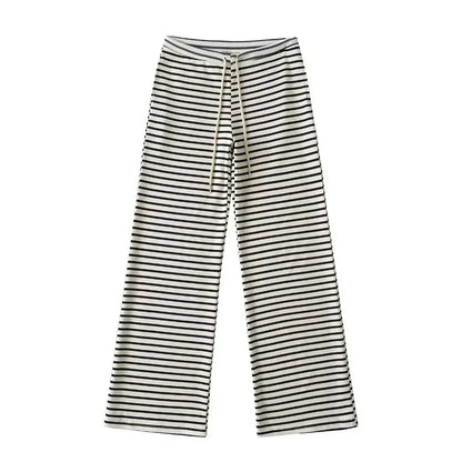 Soft flared striped pants