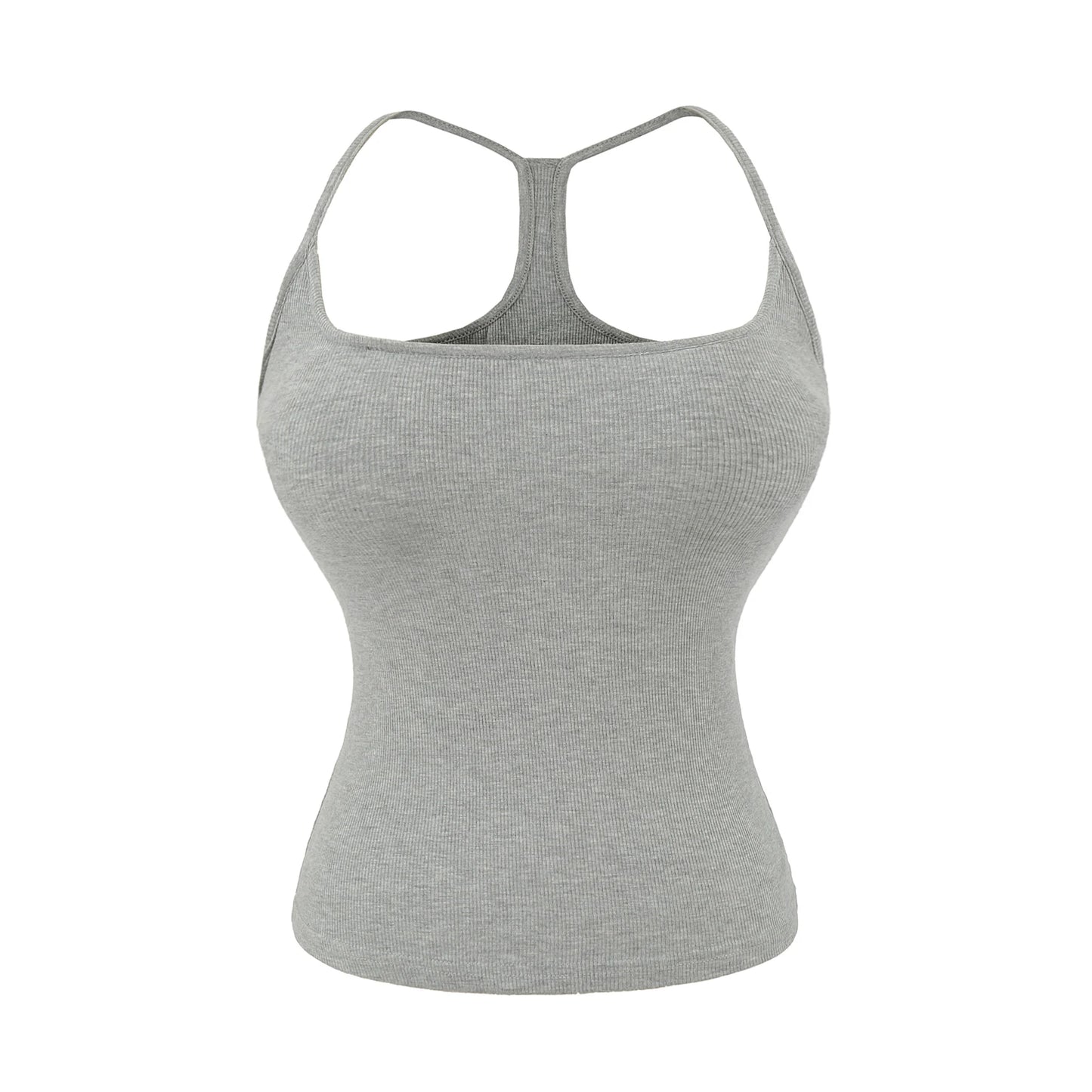 Sporty style tank top with a built-in bra