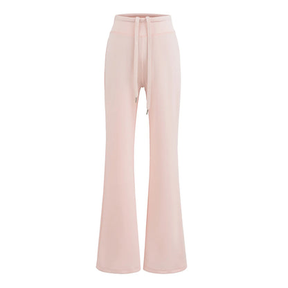 Soft, flared pants with the option of folding into a low cut