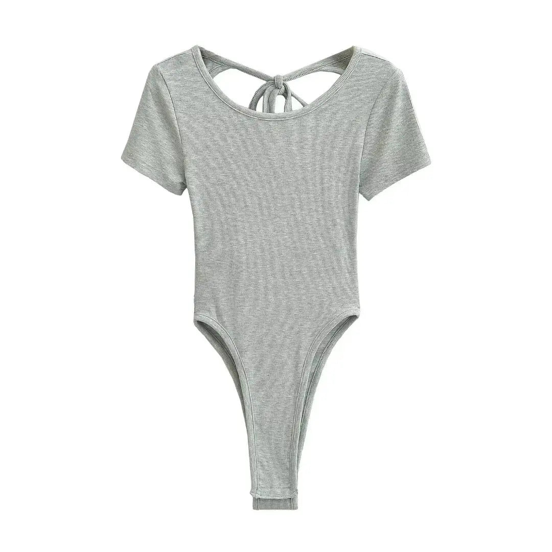 Bodysuit with open tie back