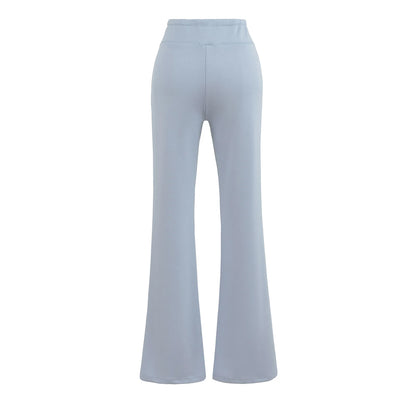 Soft, flared pants with the option of folding into a low cut