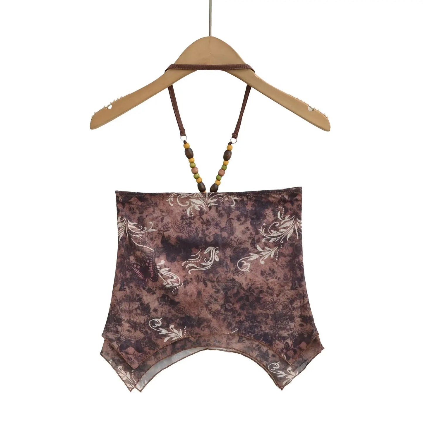 Beaded collar tank top