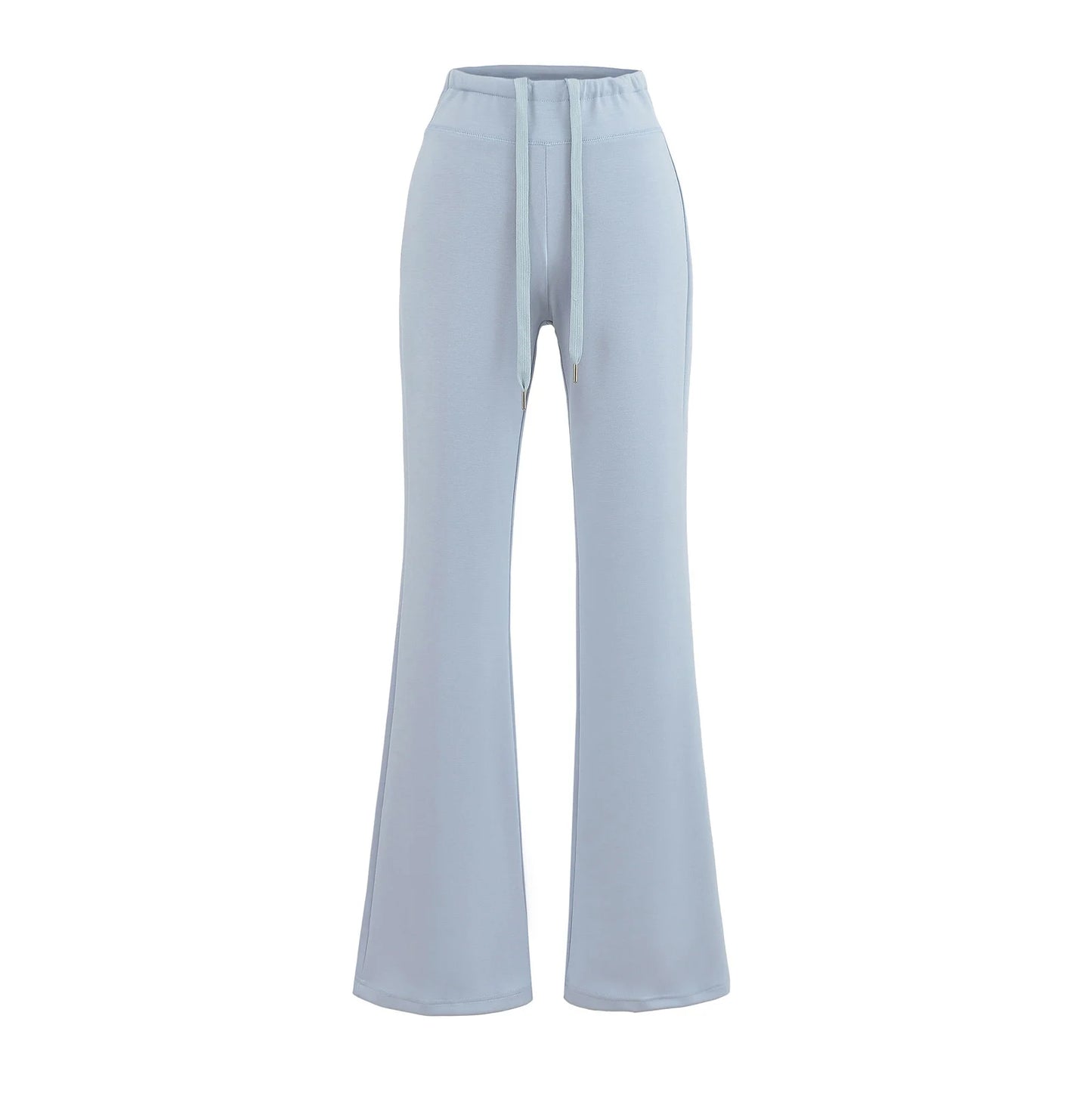 Soft, flared pants with the option of folding into a low cut