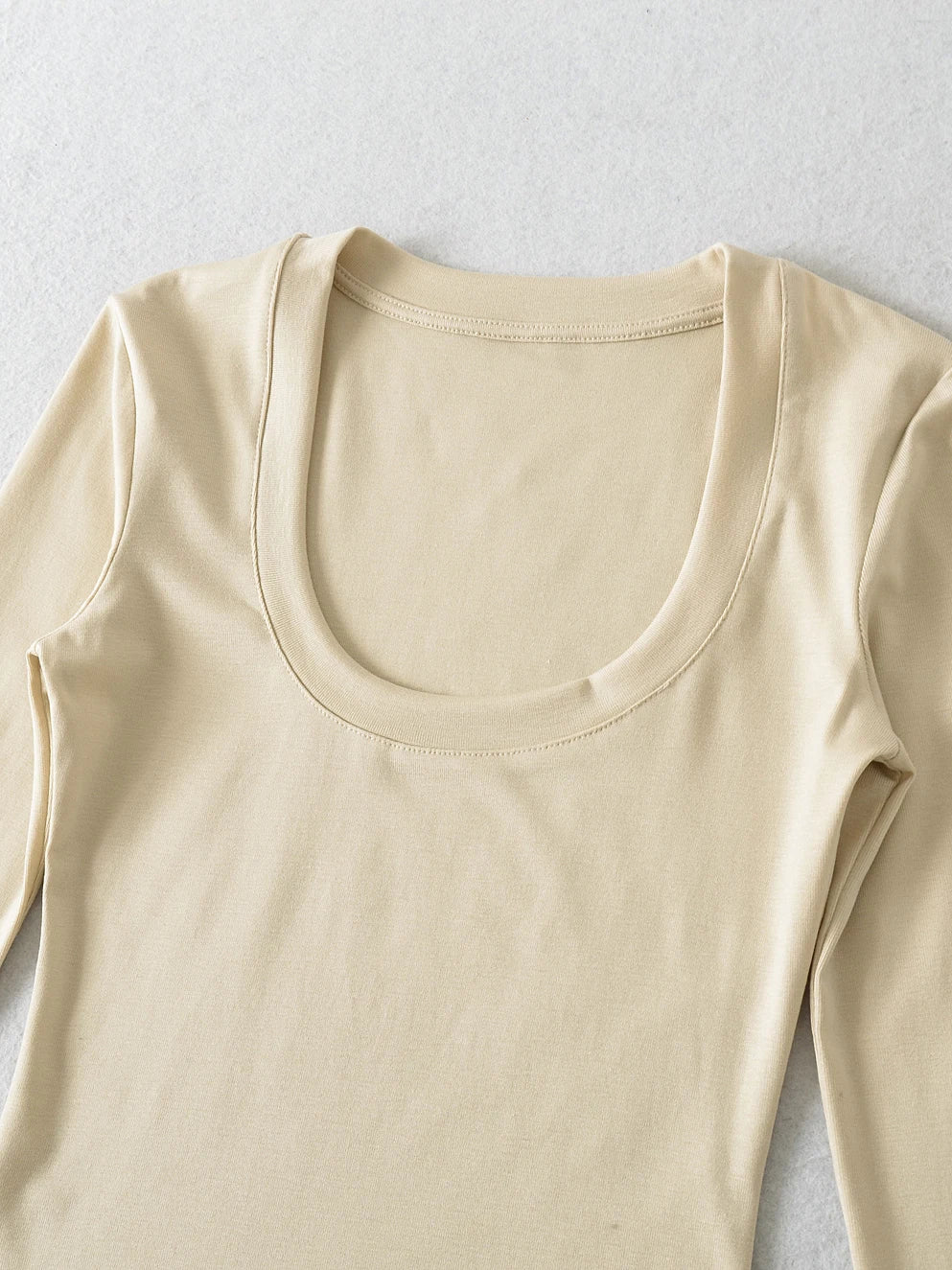 A soft long shirt with a round neckline