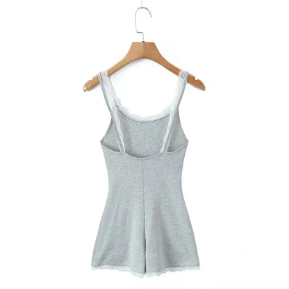 Overall with lace decorations