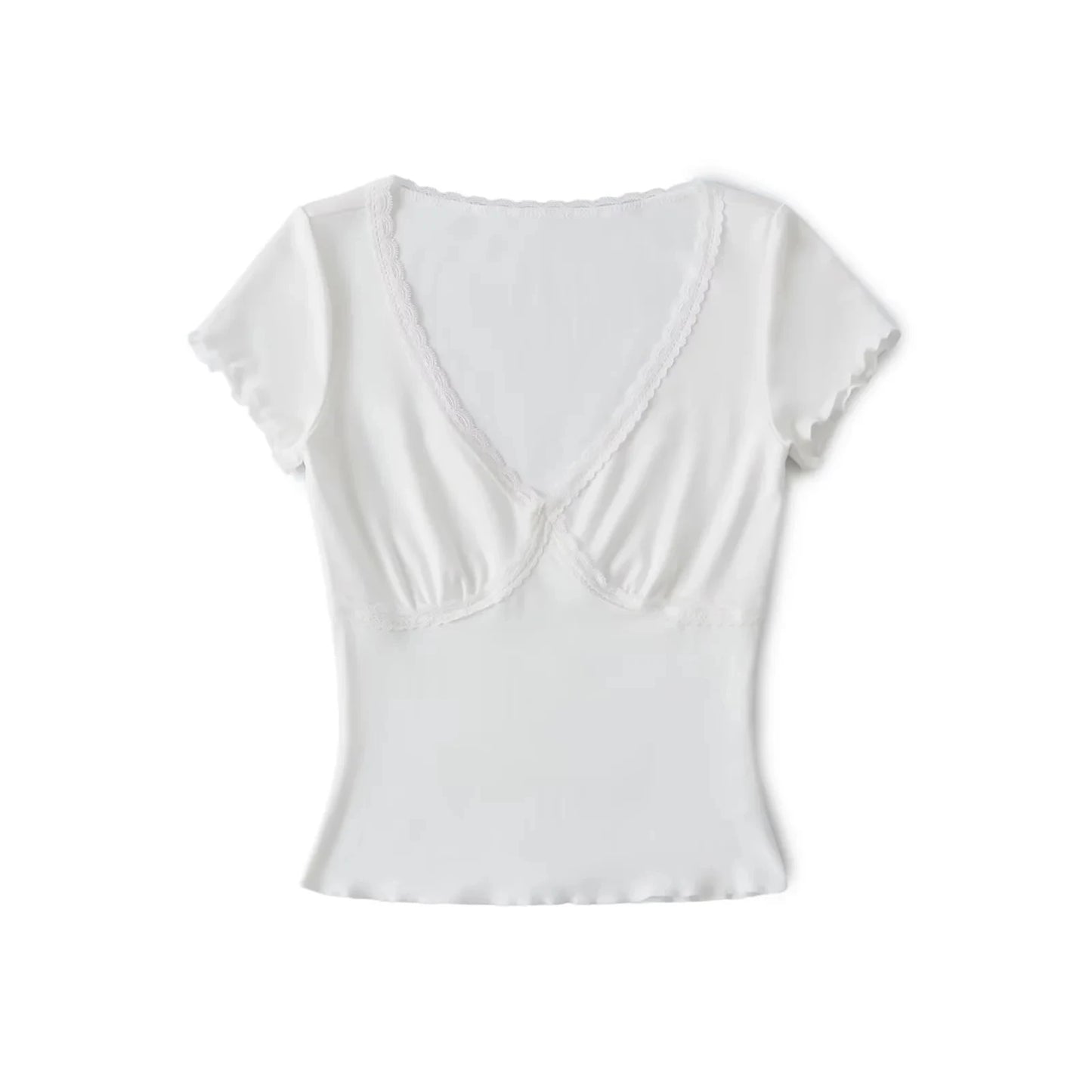 Lace triangle shirt