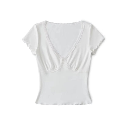 Lace triangle shirt