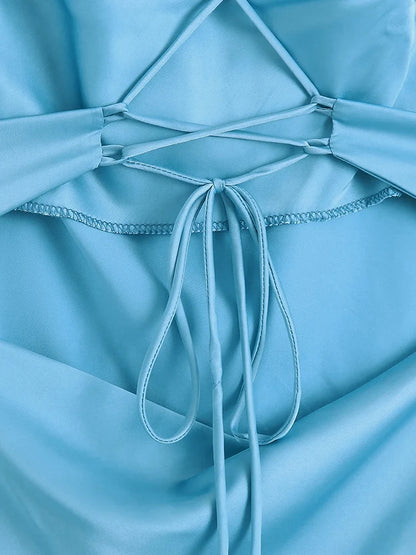 Satin X dress on the back